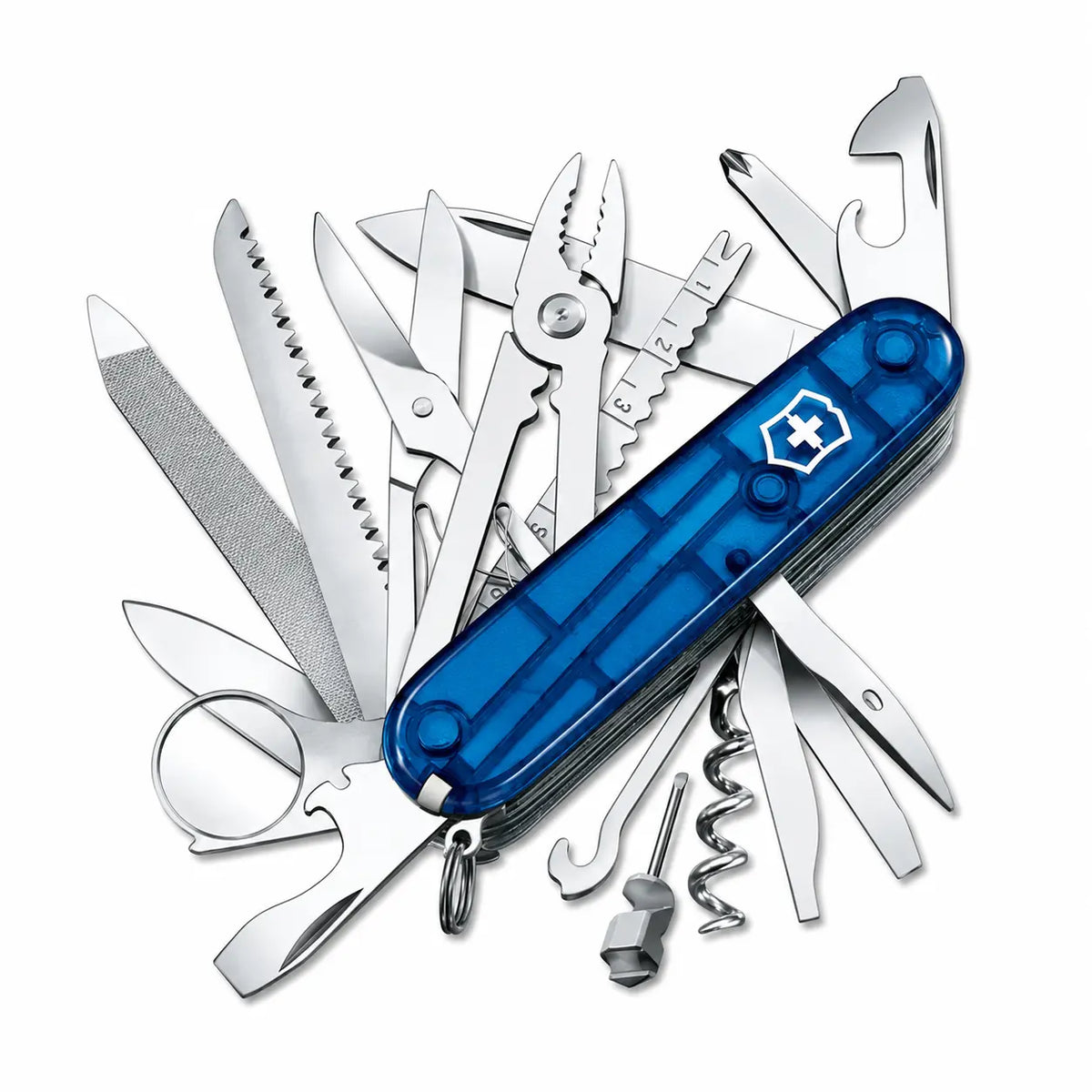 Navaja Suiza Victorinox Swiss Champ Azul Transparente 33 Funciones
