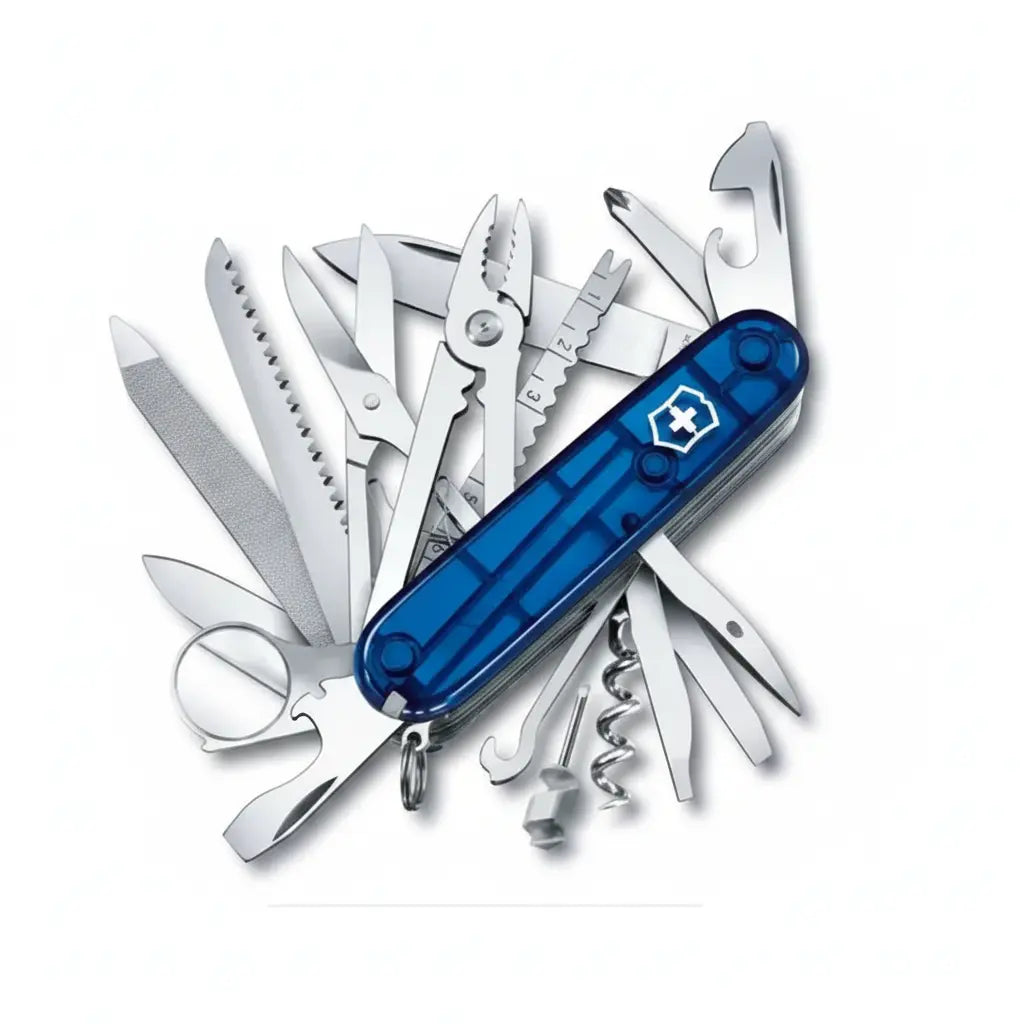 Victorinox Navaja Swiss Champ Azul Traslúcido| 33 Funciones