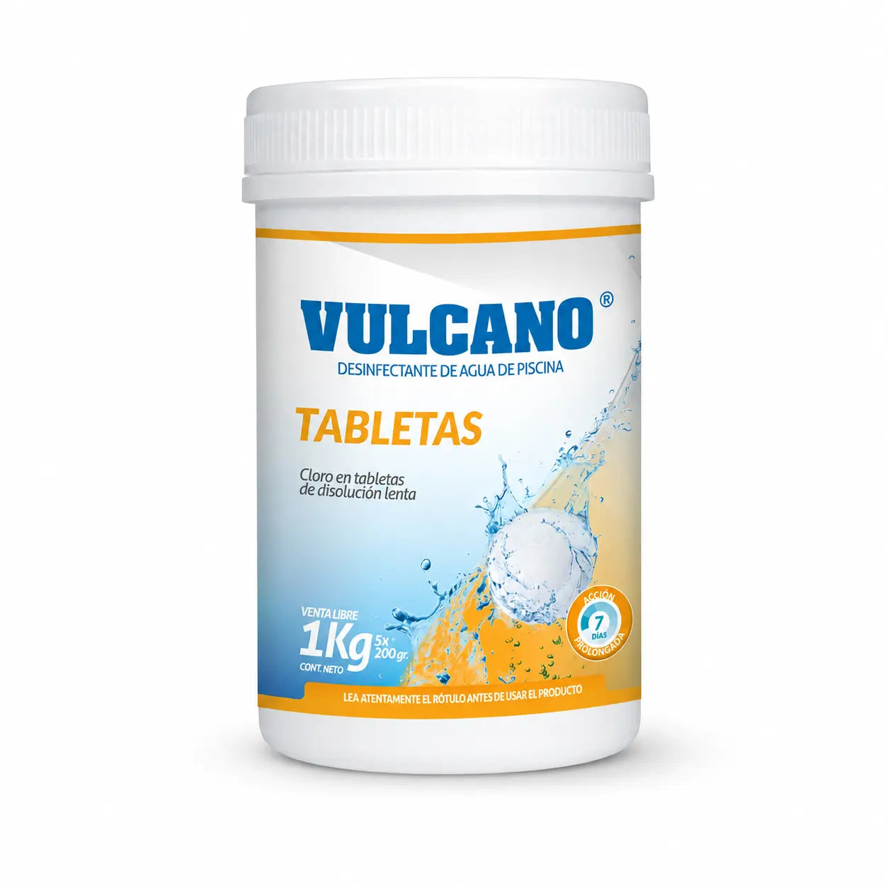 Cloro en Tabletas Vulcano 90% 1 kg para Piscina