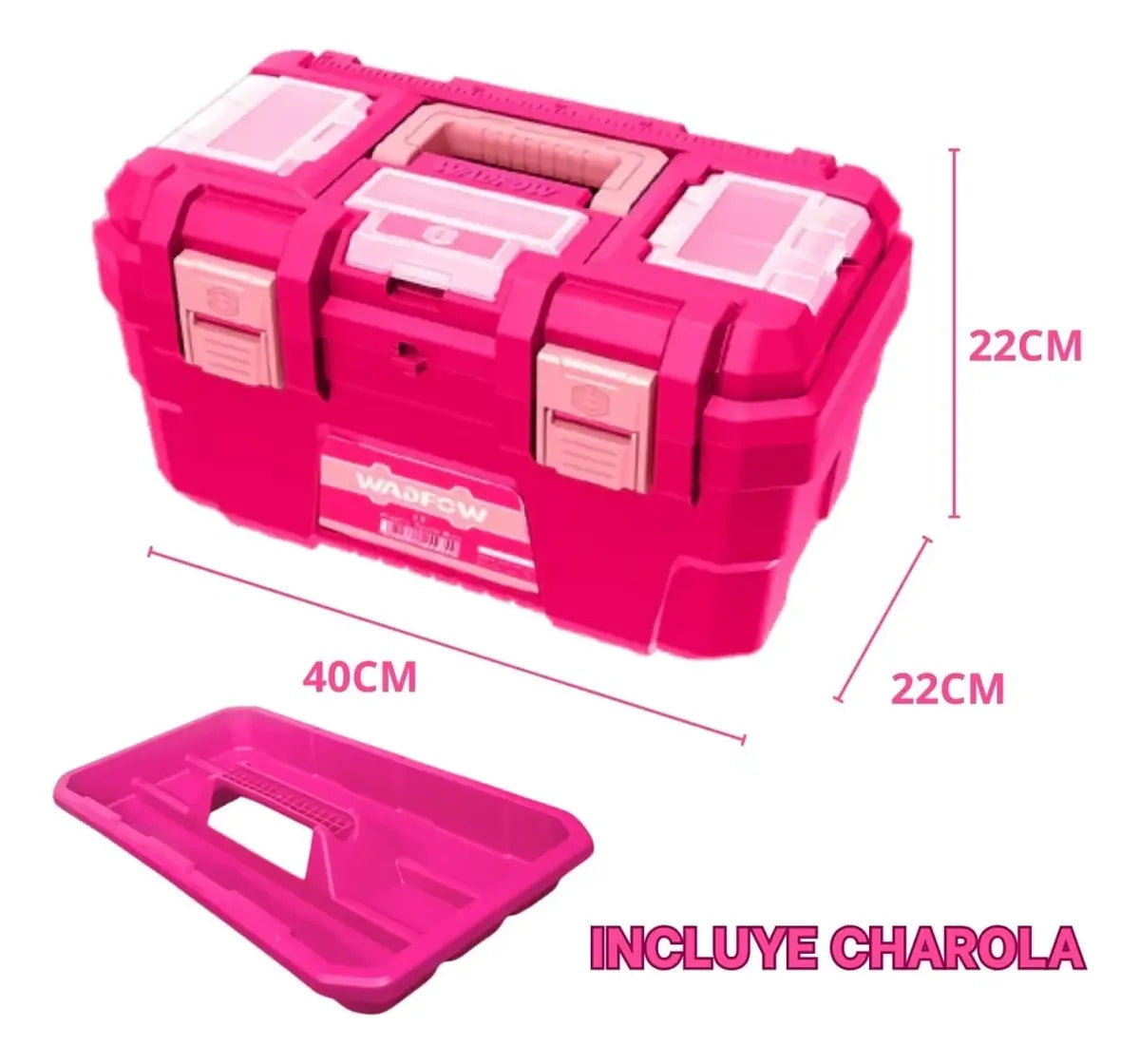 Caja de Herramientas Wadfow WHS3B89 89 Piezas Fucsia