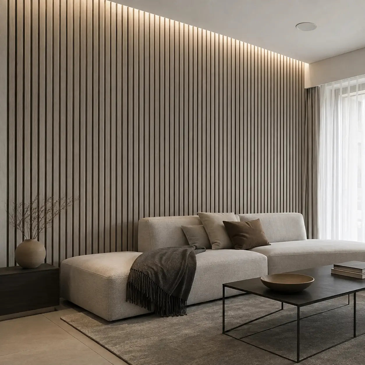 Wall Panel Decorativo Interior Gris 16 x 290 cm