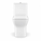 WC One Piece Briggs Square Dual Flush 30,5 cm Blanco