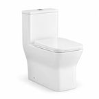 WC One Piece Briggs Square Dual Flush 30,5 cm Blanco