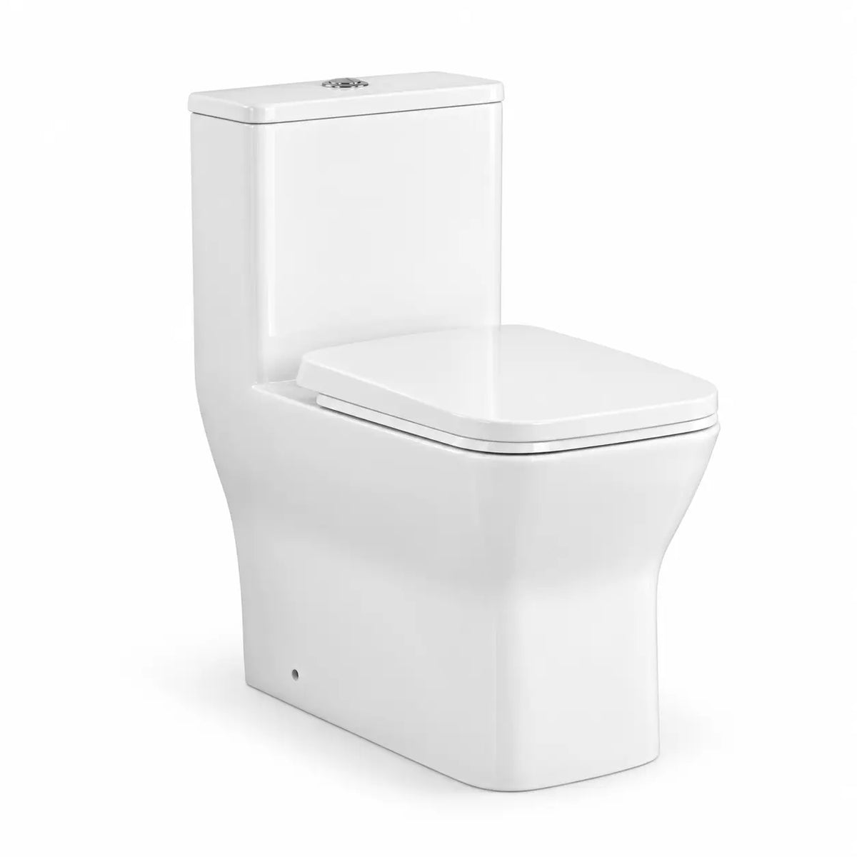 WC One Piece Briggs Square Dual Flush 30,5 cm Blanco